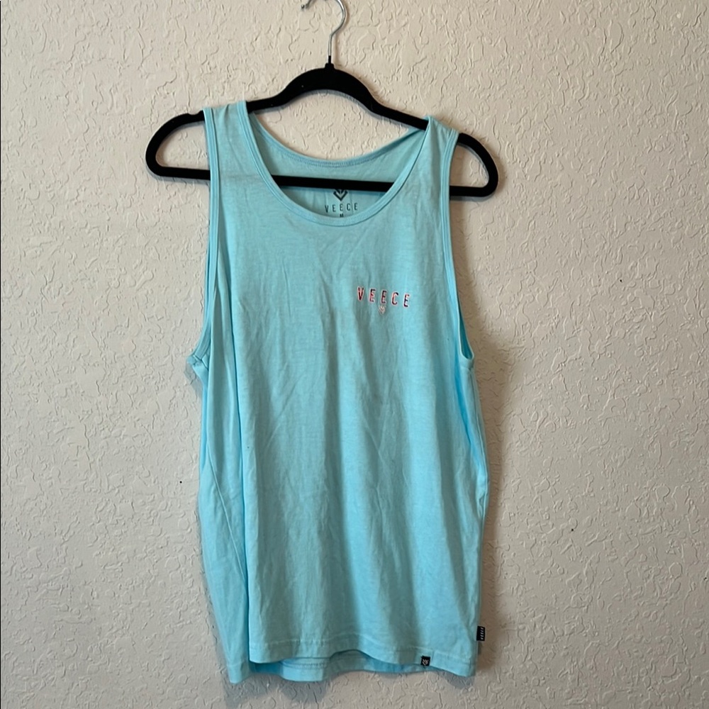 Blue Casual Sleeveless Tank Top